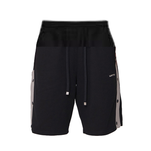 LOSTCTRL 排扣刺绣休闲短裤国潮牌夏季外穿男女宽松纯棉五分裤子