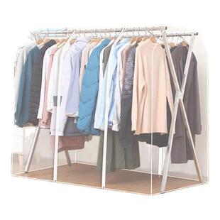 X型落地衣架防尘盖布服装店塑料半透明防尘遮布家用阳台遮尘罩布