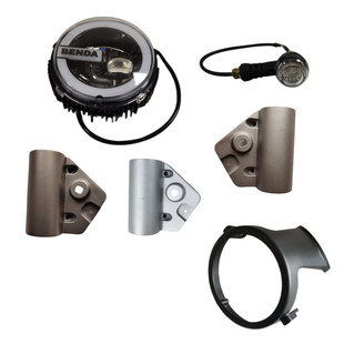 奔达金吉拉300前大灯摩托车照明行车灯LED灯泡总成原厂透镜灯罩