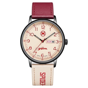 漫威蜘蛛侠手表男款学生初中高中男生青少年中学生电子机械石英表