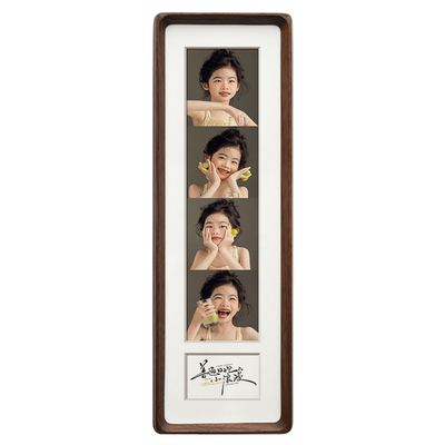 榫卯实木圆角相框摆台洗照片创意