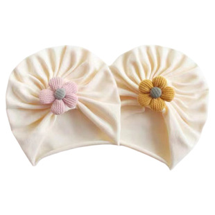 0-12个月婴儿新生儿护囟门帽夏季薄款印度帽春夏纯棉小花胎帽宝宝