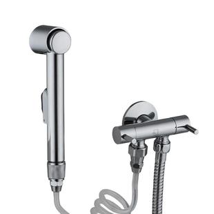 潜水艇全铜马桶冲洗喷枪水龙头一进二出冲厕所喷水枪家用马桶伴侣