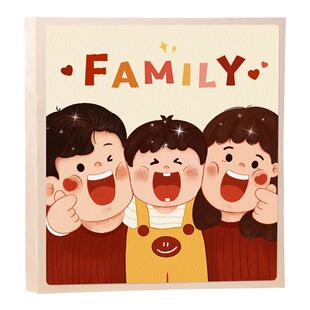 宝宝全家福相册本大容量纪念册插页5寸6寸7照片收纳家庭成长影集