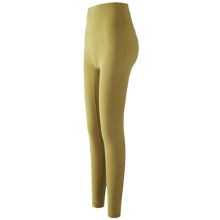 健身女孩蜜桃提臀瑜伽裤裸感高弹力跑步运动收腰显瘦紧身训练长裤