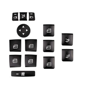 适用奔驰升窗方向盘内饰GLK300 E260 W204C180 CLA GLA改装按键贴