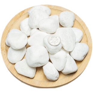 天然白石子碎石头庭院鹅卵石铺地阳台装饰花园造景观砾石白色石子