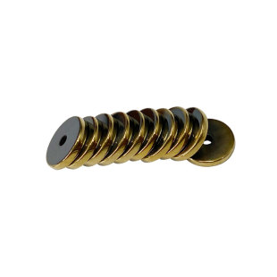 黑胆石镀金隔片手链小隔珠圆片垫片佛珠手串文玩配饰diy手链串珠