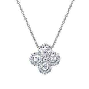 珠宝级~四叶草项链耳环女925纯银轻奢loop满钻高级设计感锁骨链