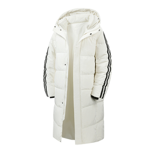 奥莱官网中长款羽绒服男款冬新款时尚百搭过膝保暖休闲情侣外套