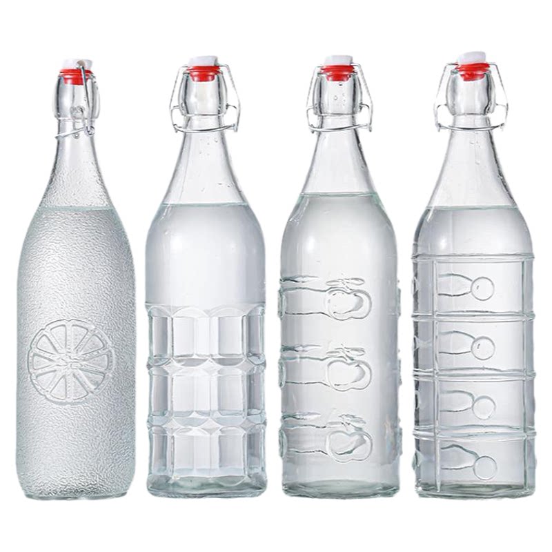 250ML500ML1000ML卡扣密封白酒瓶无铅酵素瓶加厚饮料瓶自酿空酒瓶