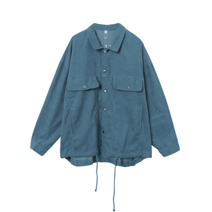 大码胖mm灯芯绒外套女2026春秋复古港味宽松bf风工装夹克学生上衣