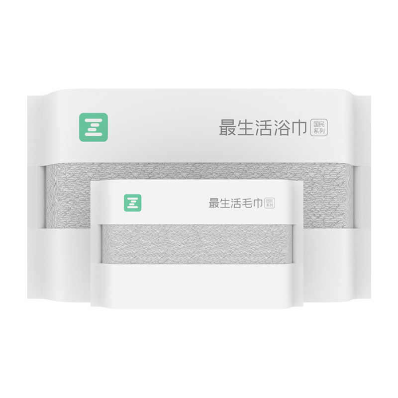 最生活毛巾两件套新疆纯棉