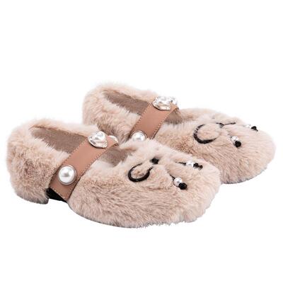 ELLEkids珍珠毛毛鞋童鞋