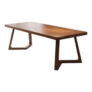 客厅大书桌实木茶桌中古风长桌子工作台书房学生学习桌家用电脑桌