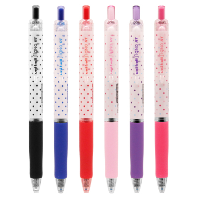 uni三菱限定波点笔按动黑笔