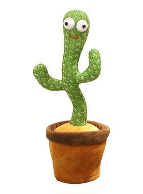 跨境网红跳舞仙人掌会唱歌扭扭会说话搞笑儿童玩具家居装饰摆件