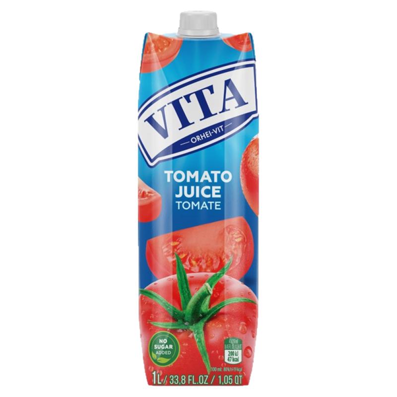 进口果子满分vita纯番茄汁nfc无添加西红柿汁调酒番茄红素饮料1L