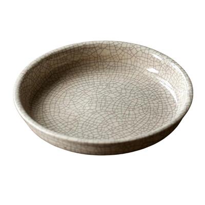 觅白茶托壶承杯托摹古折沿开片盘