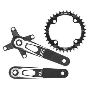 MEROCA山地自行车方孔曲柄XC改装正负齿104BCD单盘8-12速镂空牙盘