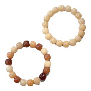 天然原生态菩提根手串女学生绕指柔文玩干磨菩提子佛珠盘玩手链男