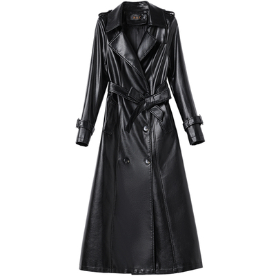 真皮皮衣女中长款绵羊皮风衣外套