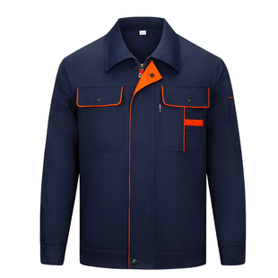 春秋长袖工作服套装男工装上衣物业工厂车间耐磨大口袋劳保服定制