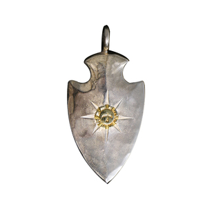 一休高桥吾郎 925纯银镶18k纯金飞鸟印台大长矛吊坠