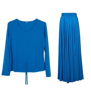 720大摆新疆舞裙网纱透气女款两件套维族民族舞蹈演出服纱裙套装