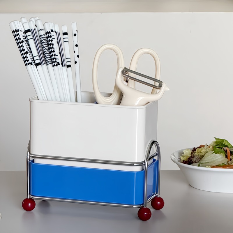 【心造】厨房筷子收纳盒筷值架筒高笼色沥水颜撞带家用收纳筷筷子