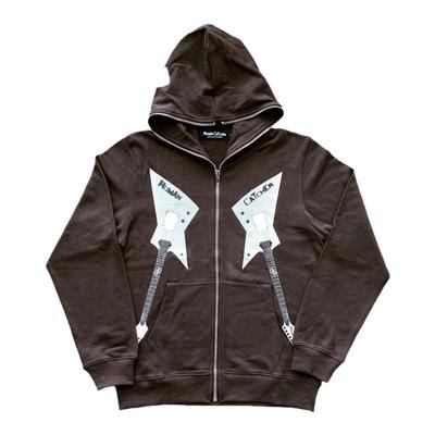 潮流朋克摇滚嘻哈宽松拉链外套