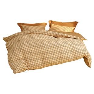 水星家纺全棉磨毛四件套全棉套件抗菌纯棉床单被套床品23年新品