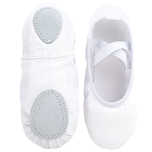 儿童舞蹈鞋软底练功鞋女童跳舞鞋子男童芭蕾舞鞋民族中国舞帆布鞋