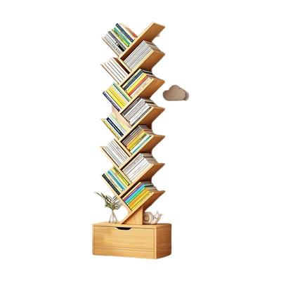 树形书架置物架收纳架家用窄书柜