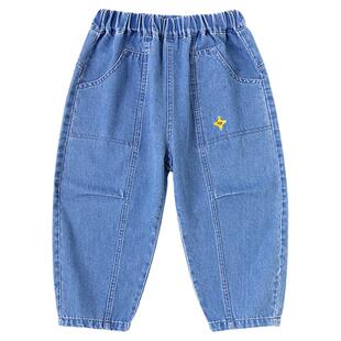 【弯刀软牛仔】嘟嘟家儿童牛仔裤春秋男童裤子春季宝宝休闲裤春装