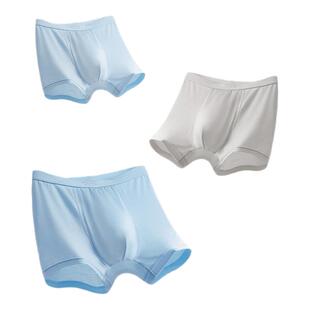 英氏儿童内裤莫代尔7A抑菌四角底裤平角男童男孩三角透气不夹屁屁