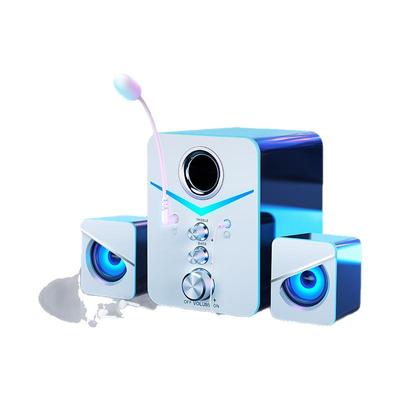 桌面有线小音箱喇叭蓝牙重低音炮