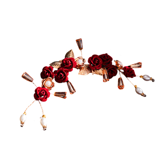 新娘头饰喜婆婆发饰结婚头花古风儿童舞台超仙唯美舞台主持人舞蹈