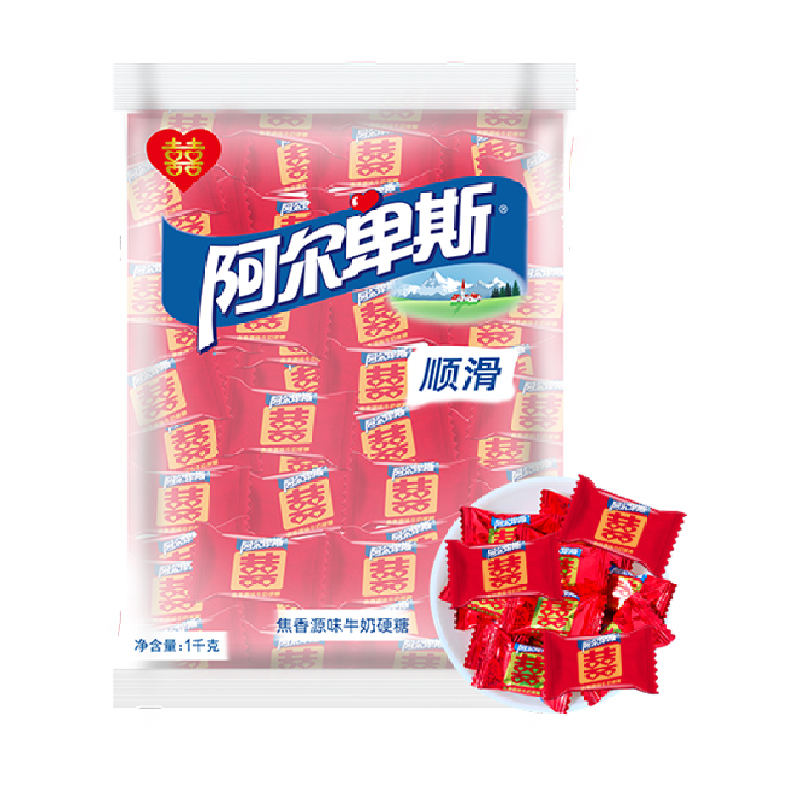 阿尔卑斯焦香源味喜糖牛奶硬糖
