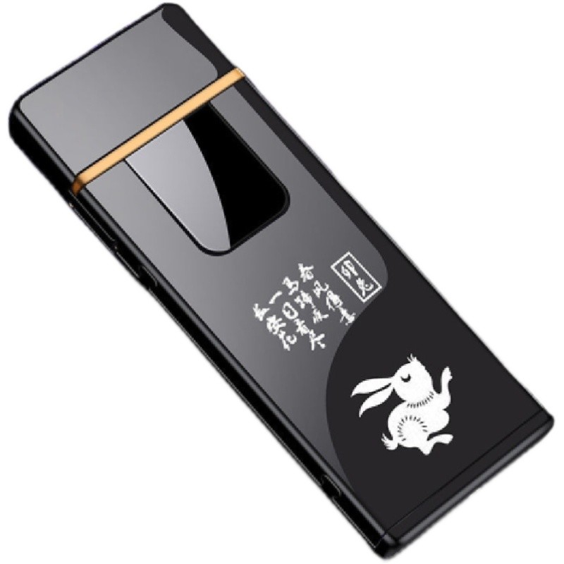 ins网红指纹感应diy百家姓打火机充电防风创意个性男女士电子点烟