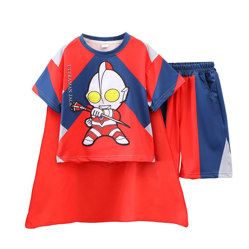 奥特曼男童夏季套装篮球服披风潮