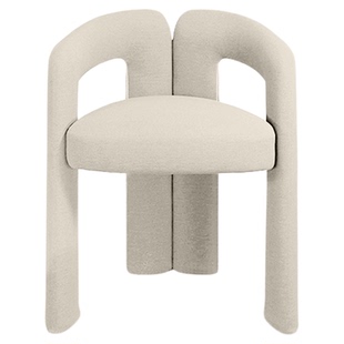 卡西纳新款DUDET杜德餐椅设计师高端意式奶油风家用书桌椅梳妆椅