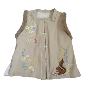 明制汉服女成人加绒毛呢比甲刺绣里衣琵琶袖复古新中式马面裙秋冬