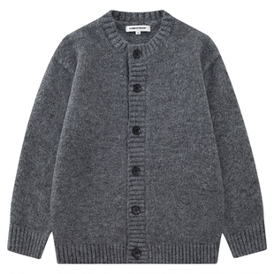 CLIMAX VISION慵懒风中长款羊毛混纺针织开衫毛衣外套中性风