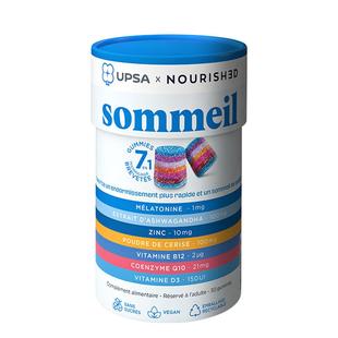 UPSA褪黑素辅酶Q10南非醉茄无糖睡眠彩虹晚安糖软糖 30粒