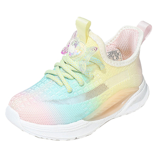 百丽童鞋夏季透气网面鞋轻便软底男女童运动鞋户外休闲宝宝椰子鞋