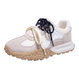 真皮德训鞋女款女复古厚底经典运动鞋鞋子女鞋爆款2026新款老爹鞋