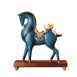 轻奢风马上有钱马摆件客厅玄关酒柜书房装饰品乔迁新居礼物送朋友