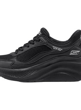 Skechers斯凯奇闪穿鞋女鞋运动鞋透气网布增高舒适耐磨轻便休闲鞋