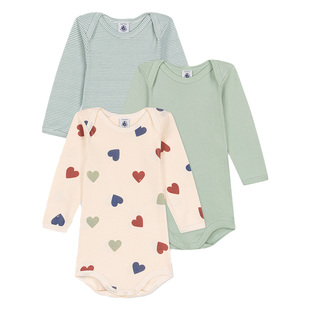 【断码特惠】法国Petitbateau小帆船童装婴幼儿包屁衣爬服3件装